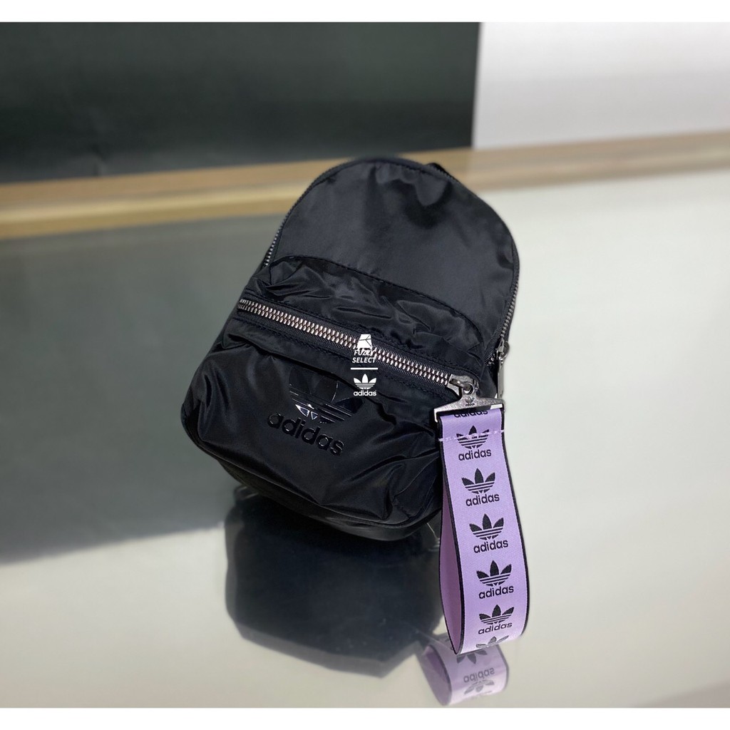 逢甲FUZZY】Adidas Originals Mini Backpack 後背包全黑粉紫串標FL9616 | 蝦皮購物