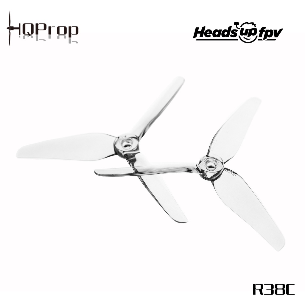 [史巴克] HQProp HeadsUp Racing Prop R38C Clear (2正+2反) 穿越機競速槳葉