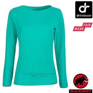 【MAMMUT 長毛象】送》女 抗菌透氣 圓領長袖排汗衣 Camie Longsleeve 運動長袖T恤 00880