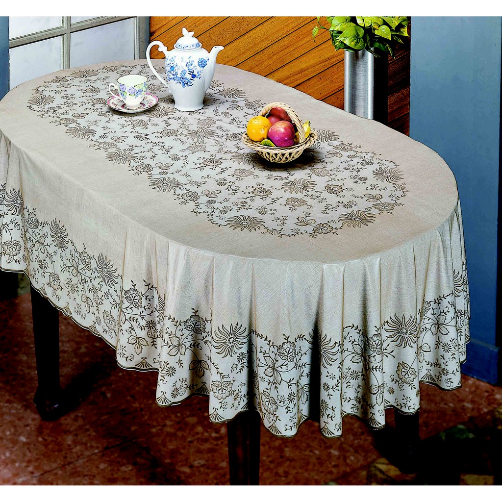 *桌巾工坊* 150 x 225 cm橢圓 防水 桌巾 桌布 (共 3 色) 塑膠桌巾 橢圓形桌布