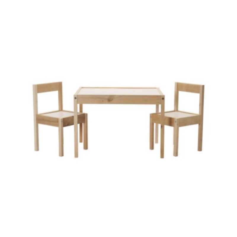 IKEA．兒童天地 LATT 桌椅組(1桌2椅) 餐桌/讀書桌/畫圖桌/兒童桌