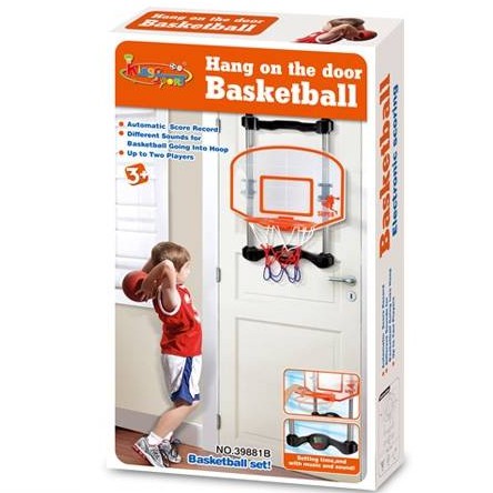 《萌趣樂園》室內計分籃框/透明籃板+彈簧框+籃球/自動計分籃球架/掛式籃球架(計分+有聲音)/籃球架