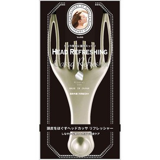 【168JAPAN】日本製 VeSS 頭皮指壓 四爪 按摩器 頭皮SPA紓壓 天然礦石按摩梳 (HC-1200)