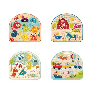 【美國B.Toys】尋找打卡點-專心駕駛、淺海遊遊、暖陽陽農莊、恐龍看這邊 形狀對應玩具
