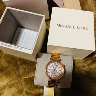 Mk6282 Michael kors 玫瑰金色 全新 鑽 手錶