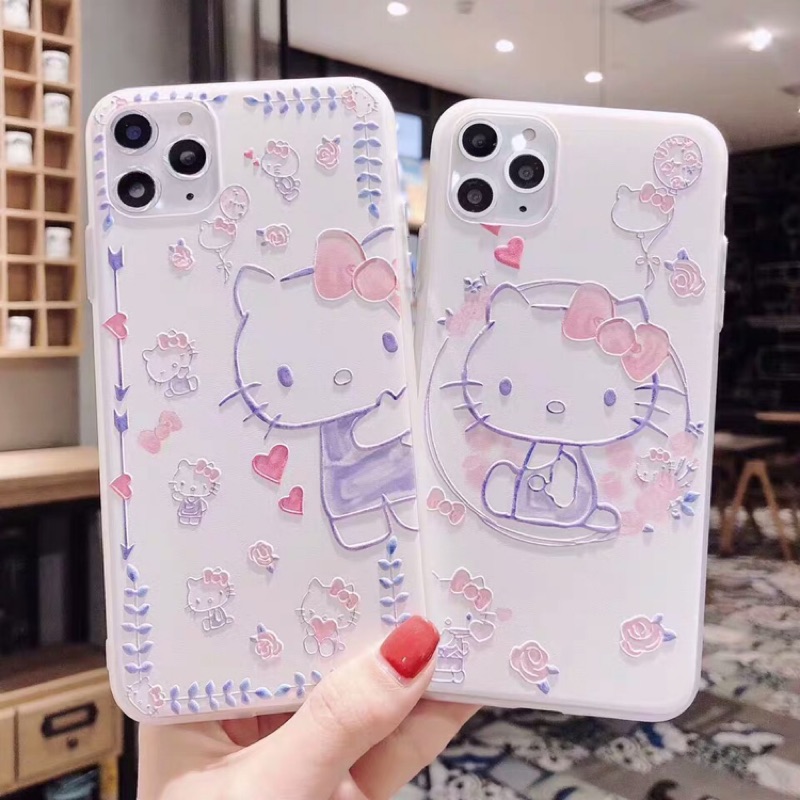 現貨/預購 iPhone 7/8/X/XR/XS/XS Max Hello Kitty全包矽膠軟邊手機殼