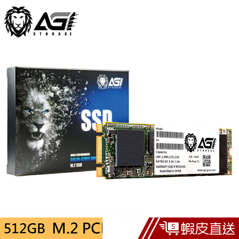 AGI亞奇雷 AI198 512GB M.2 PCIe SSD 固態硬碟  現貨 蝦皮直送