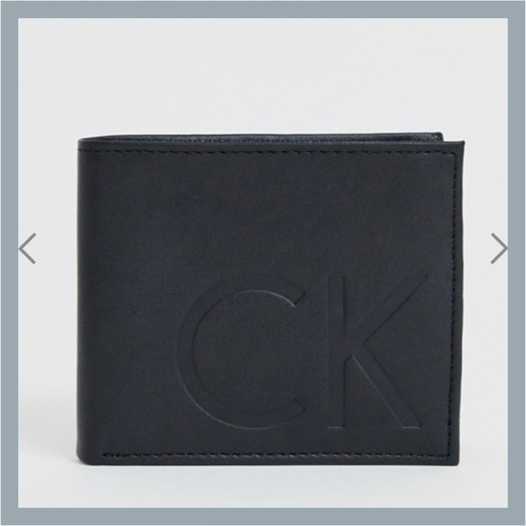 Calvin Klein f1nn logo slimfold leather wallet