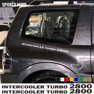 MITSUBISHI 2 X 中冷器 Turbo 2800 汽車貼紙貼花汽車造型適用於三菱得利卡 L300 帕杰羅 Sh