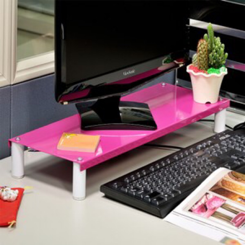 IKLOO 宜酷屋 桌上型鍵盤置物架 桃粉紅
