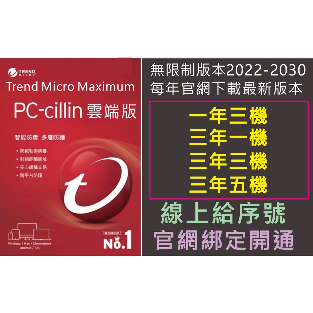 趨勢科技 PC-cillin 2022雲端版 / Windows10 / Office 2021 專業版