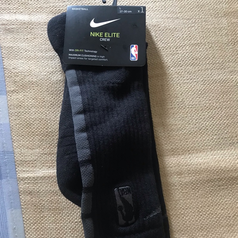 NBA 新款菁英襪Nike Elite Crew 全黑款（小腿襪）