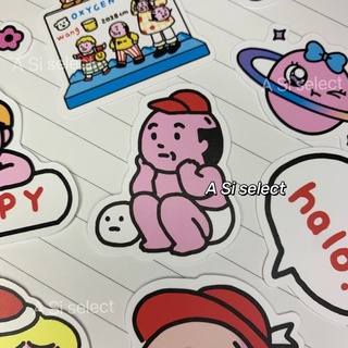 ﹝現貨﹞韓國ins風可愛卡通老爺爺貼紙 43張 PVC防水貼紙 兔子小天使水壺水杯手帳文具手機殼電腦行李箱筆記本裝飾貼紙