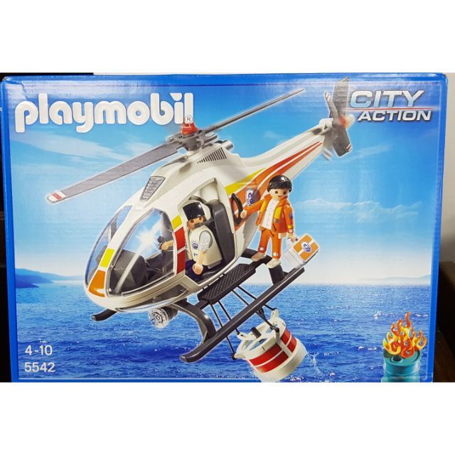 Playmobil 5542 摩比 消防隊 直升機 救難直昇機