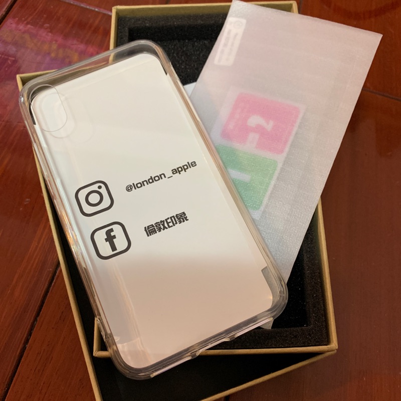 倫敦印象 x/xs 玻璃貼+完全透明鋼化玻璃殼 iPhone