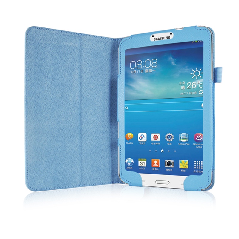 素色保護套適用於三星 Galaxy Tab 3 4 S2 Note E 8 8.0 A7 Lite 8.7支架站立保護殼