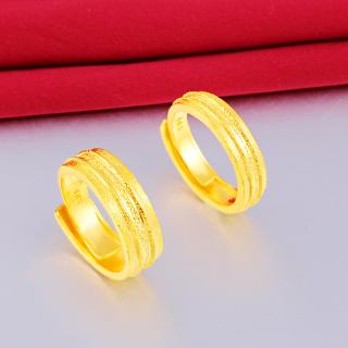 越南沙金 情侶對戒 開口可調戒指 仿黃金飾品 戒指批發