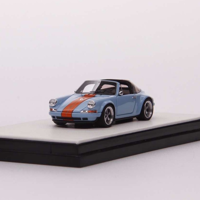 【模例】限量599台 TP 1/64 Singer Porsche 911 Targa Gulf