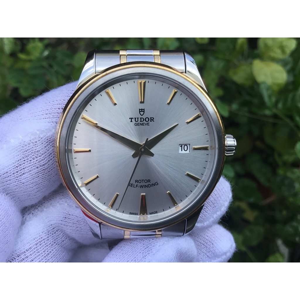 TUDOR 帝舵 型號M12703-0002 銀面半金男款 錶徑41mm T601自動上鏈機芯 2022/4台灣AD