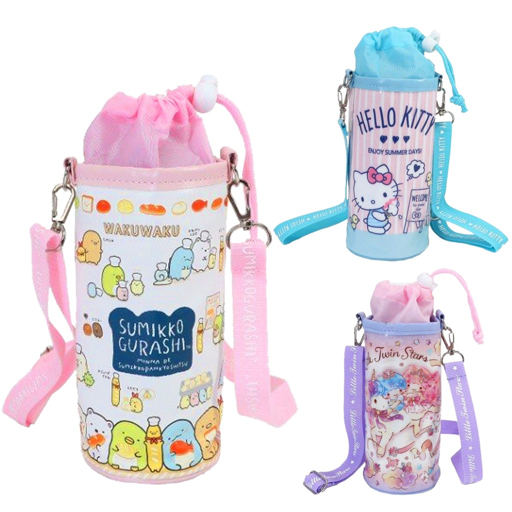 水壺袋 水瓶袋 保冷 防水 環保杯袋 500ml 角落生物 Kitty 雙子星 日本進口正版授權