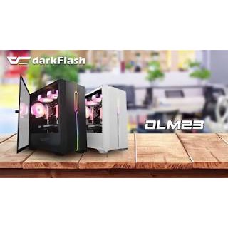 darkFlash DLM23 M-ATX 電腦機殼 機箱 (不含風扇) 白色/黑色 前方ARGB燈條 機箱 中小機殼
