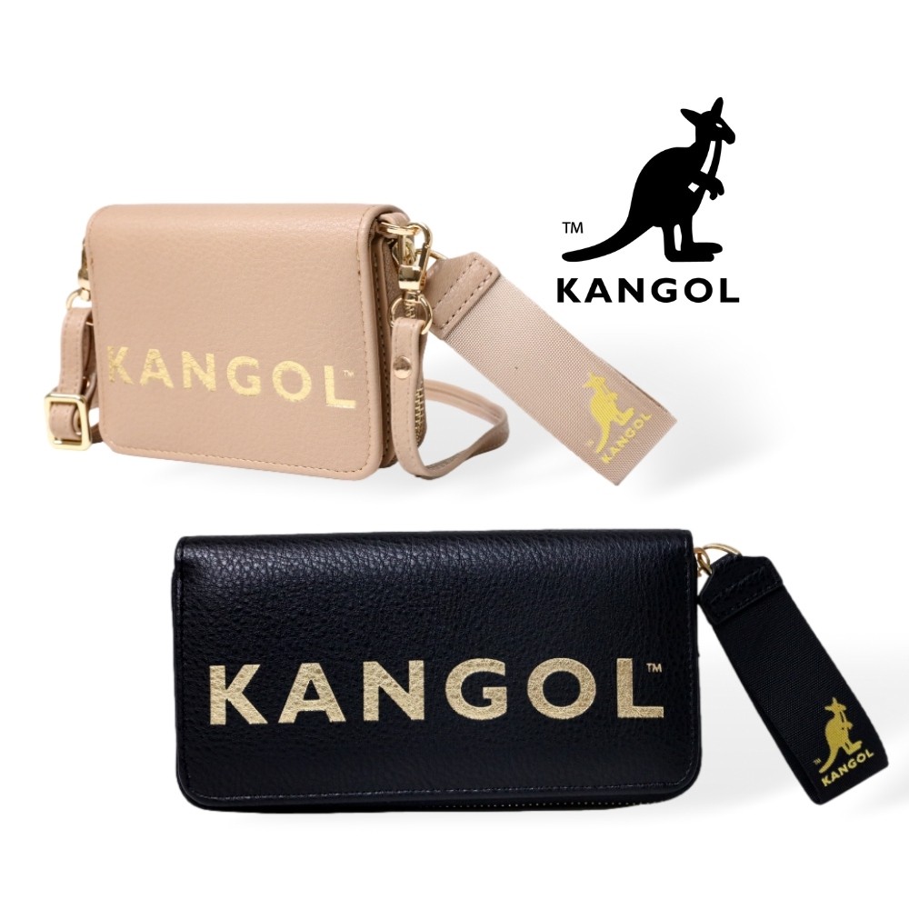 KANGOL 斜背短夾小包&amp;燙金字樣長夾 斜背包 後背包 肩背包 kangol包 兩用包 小包 隨身包 AAStore