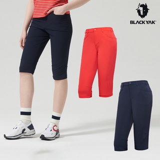 【BLACKYAK】女 OLIVIA彈性七分褲 [橘紅色/紫藍色] 運動褲 登山褲 機能褲 休閒褲|BYJB1WP101