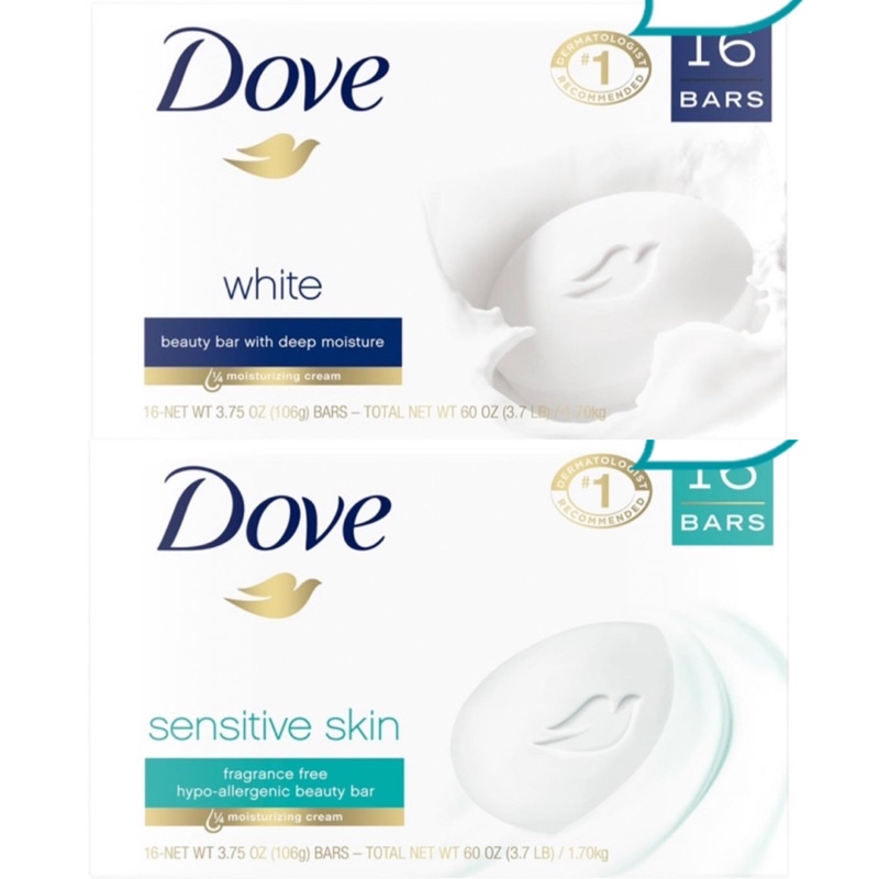 多芬 Dove 乳霜香皂 舒敏香皂  106公克 X 16入 好市多代購 Costco