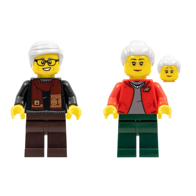 【台中翔智積木】LEGO 樂高 80108 Grandfather Grandmother 爺爺 奶奶 合售