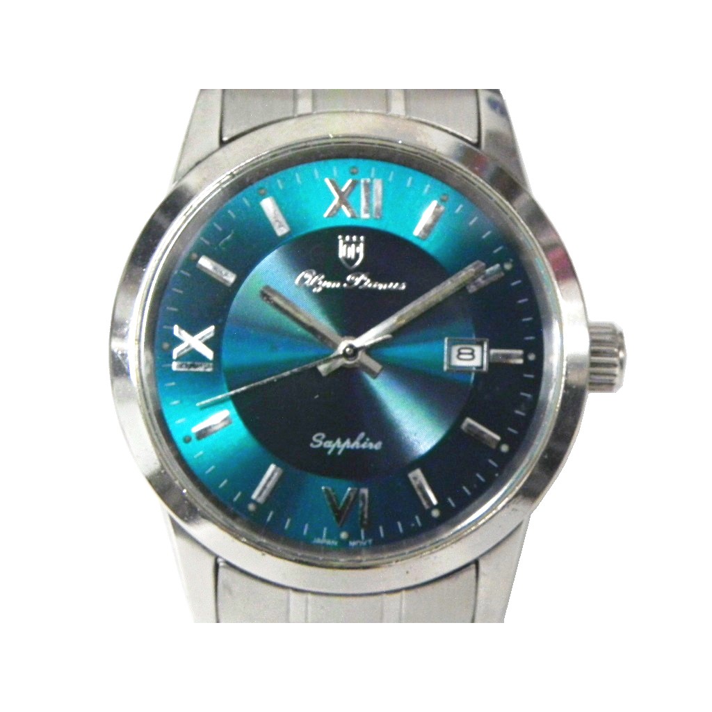 石英錶 [OP 1002M-405E] 奧林比亞之星-奧柏 圓形石英錶[寶藍色面] 時尚/中性/軍錶