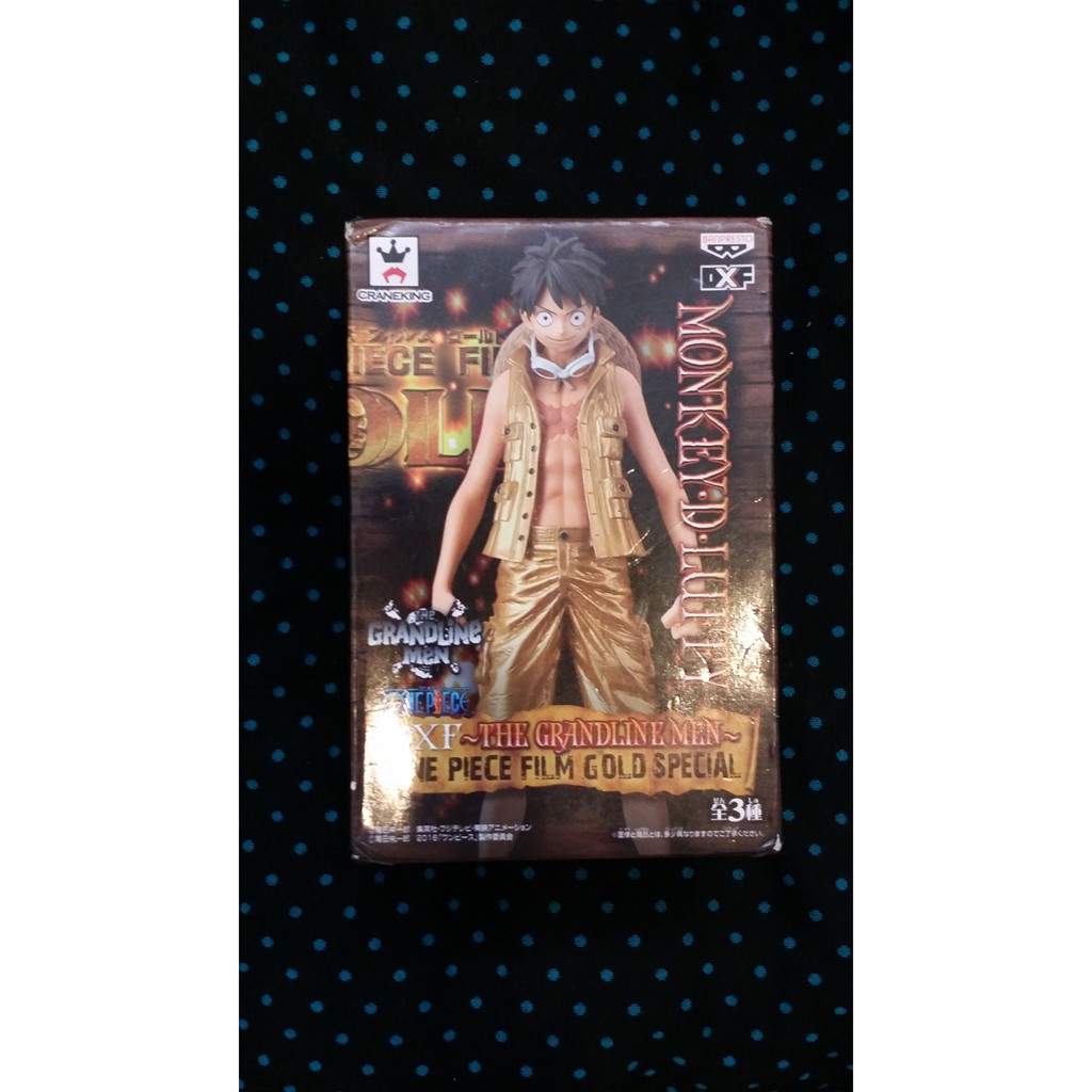 【海賊王】金證 黃金城 魯夫 金衣 LUFFY DXF GOLD 黃金色  公仔 手辦 模型