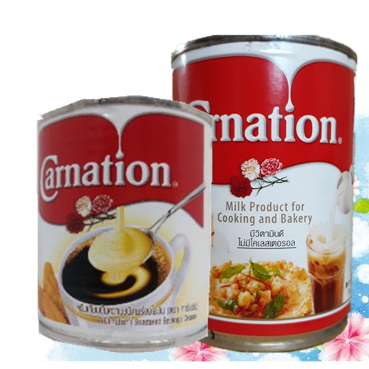 現貨-泰國手標泰式奶茶烘焙原料 Carnation三花煉乳/淡奶