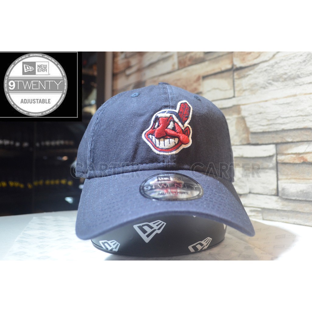 New Era MLB Cleveland Indians 9Twenty Navy 克理夫蘭印地安人920老帽軟帽