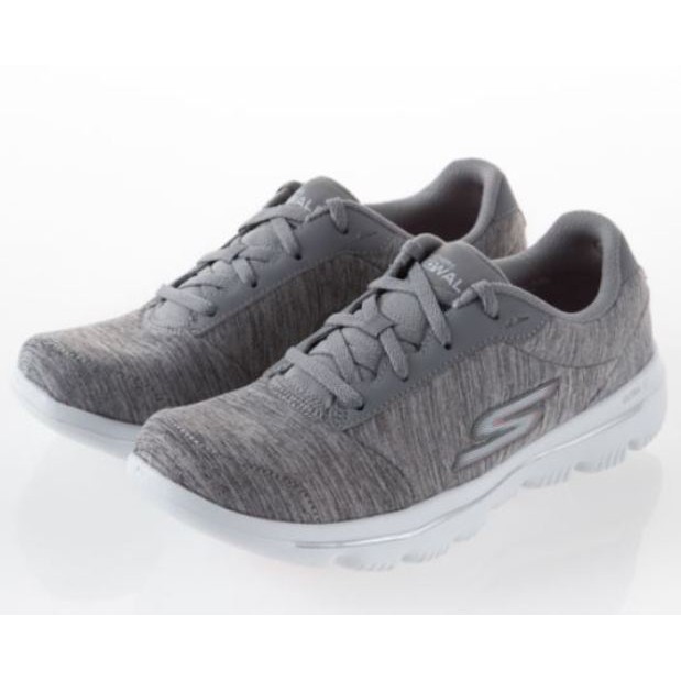 SKECHERS GO WALK EVOLUTION ULTRA 女款健走休閒鞋 灰 -NO.15756WGRY