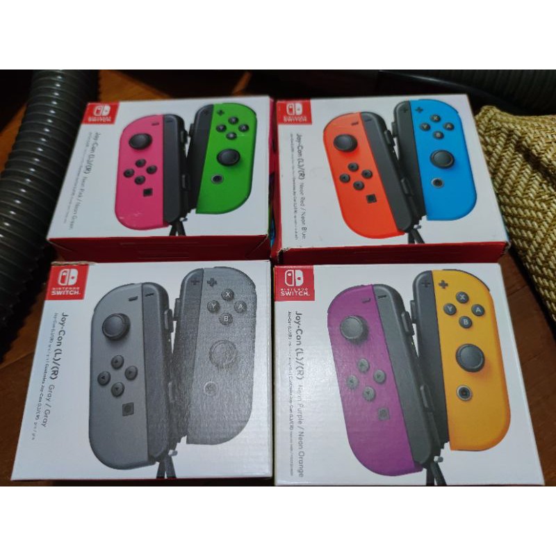 任天堂 Nintendo Switch Joycon 手把 NS 灰黑 紅藍 紫橘 藍黃 原廠 空盒 盒子 外盒