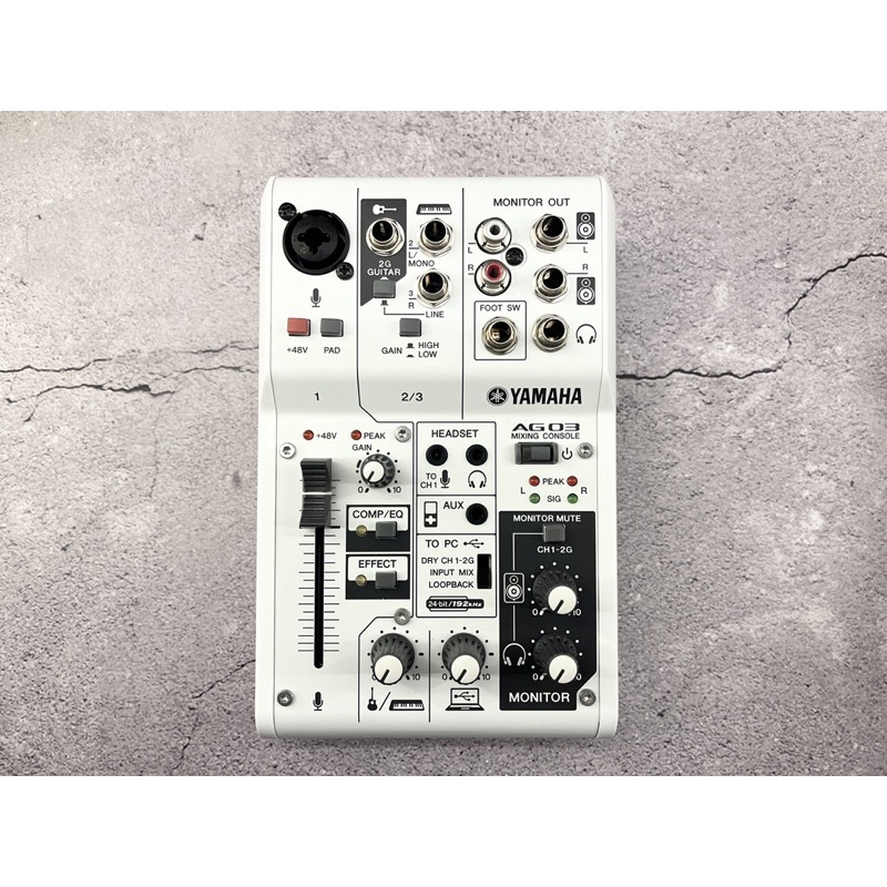 【良品の市集】【9.99新、直播神器、YAMAHA AG03】盒、單、配件全｜麥克風聲卡｜Mixer