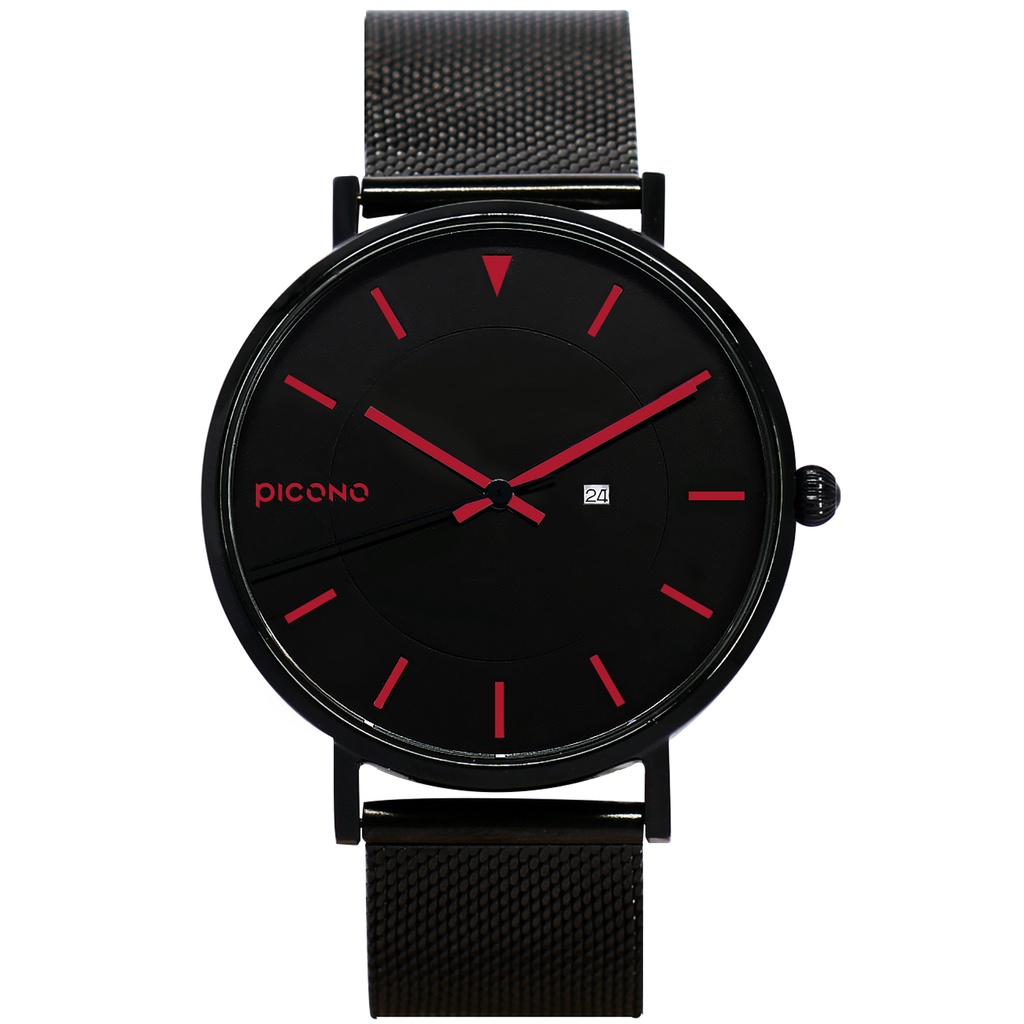 PICONO RGB簡約米蘭錶帶系列手錶 紅色 RGB-6401