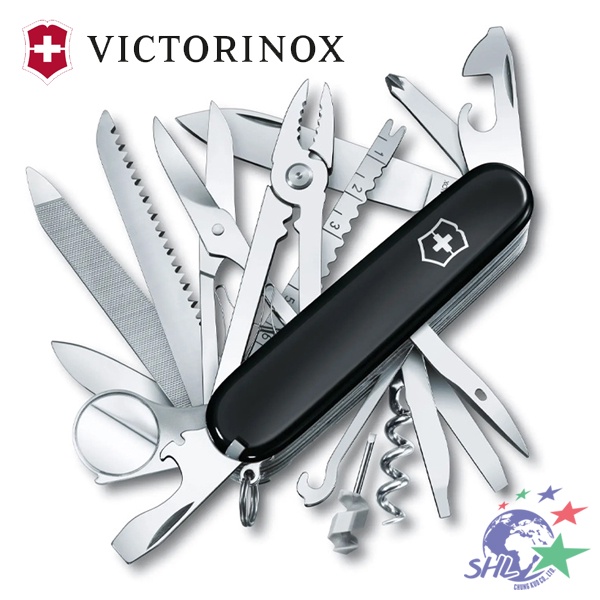 VICTORINOX Swiss Champ 經典黑色33用瑞士刀 / 1.6795.3 / VN359【詮國】