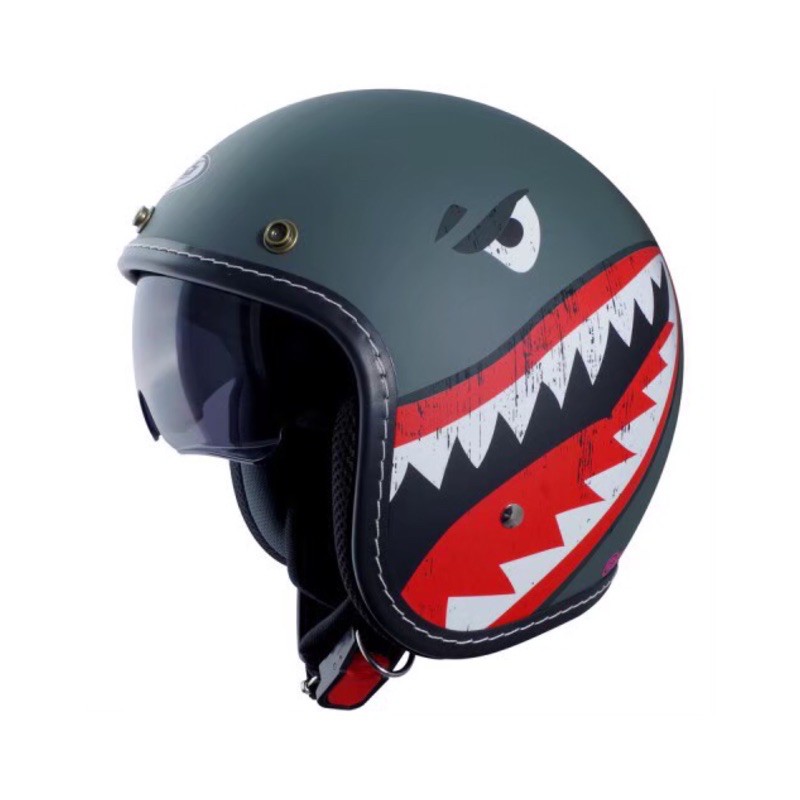 GP-5 339 鯊魚3/4罩 內藏墨鏡 半罩式安全帽