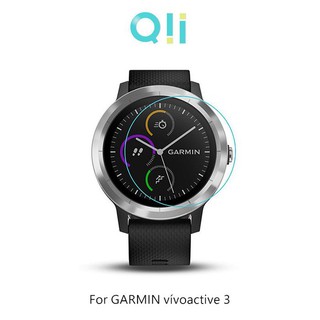 防刮 防爆 防指紋 Qii GARMIN vívoactive 3 玻璃貼 (兩片裝) 透明玻璃貼 手錶玻璃貼