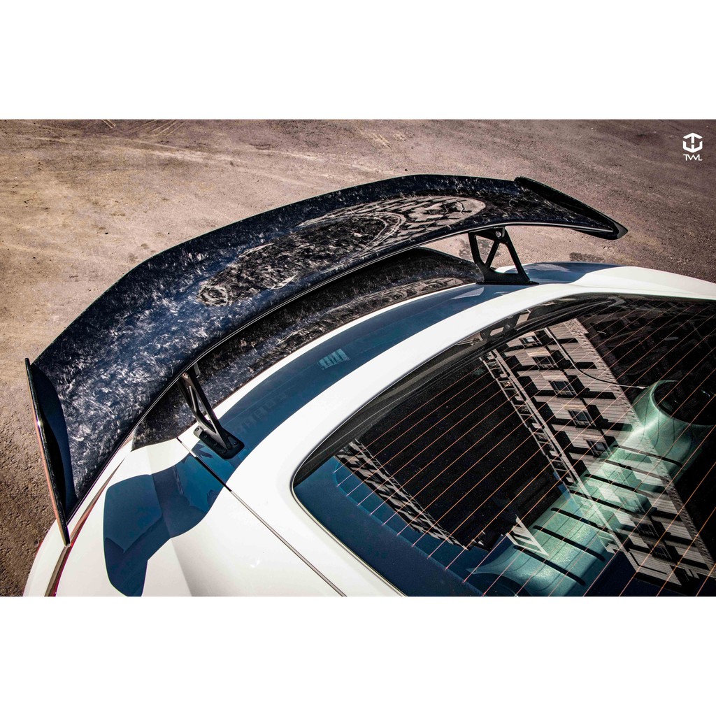 TWL台灣碳纖 保時捷 718 大理石紋大尾翼 碳纖維卡夢 必改GT4 尾翼 藍寶堅尼款 Cayman Boxster