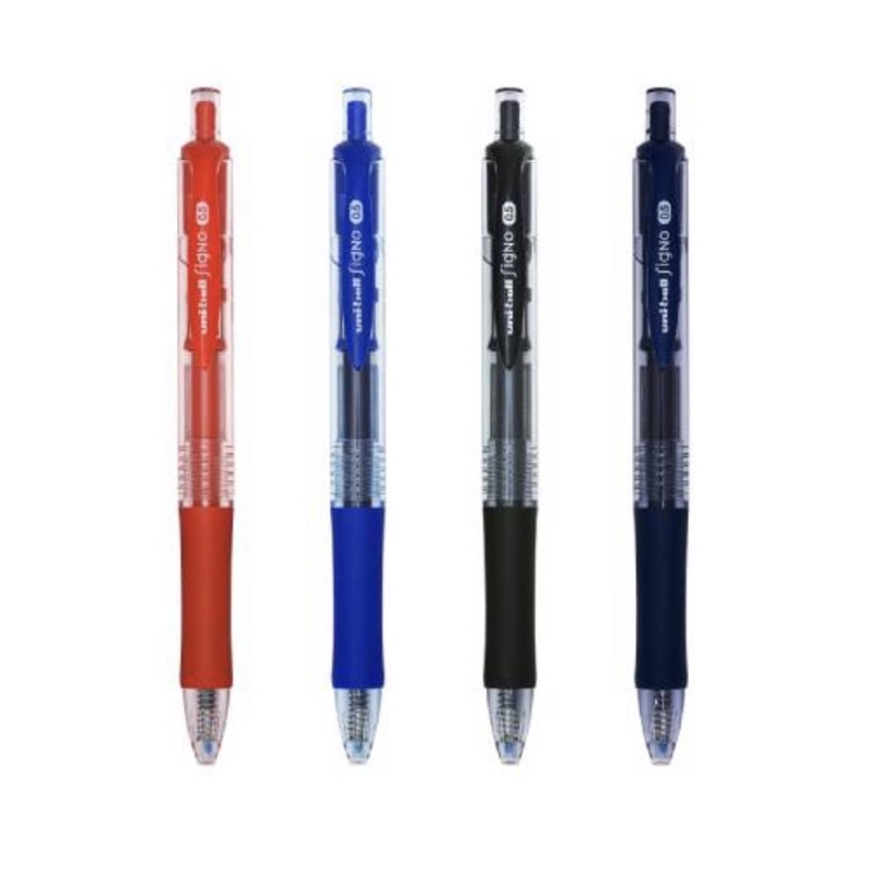三菱 uni Signo RT UMN-105 0.5自動鋼珠筆、PUS102T.Y 螢光筆 -黃
