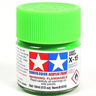 TAMIYA 田宮 81515 模型 耗材 水性漆 X-15 亮光 亮綠色 10ml 萬年東海