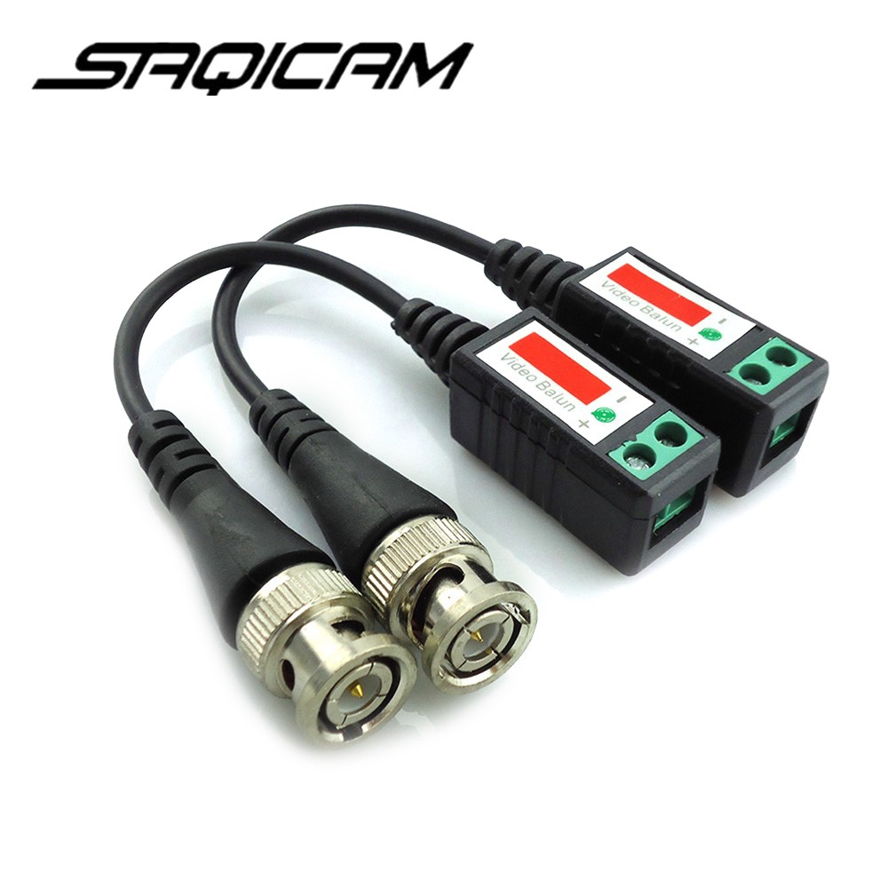 Saqicam 視頻雙絞線傳輸器 電源BNC轉RJ45 雙絞線傳輸接收器 抗干擾視頻傳輸器 監視器配件
