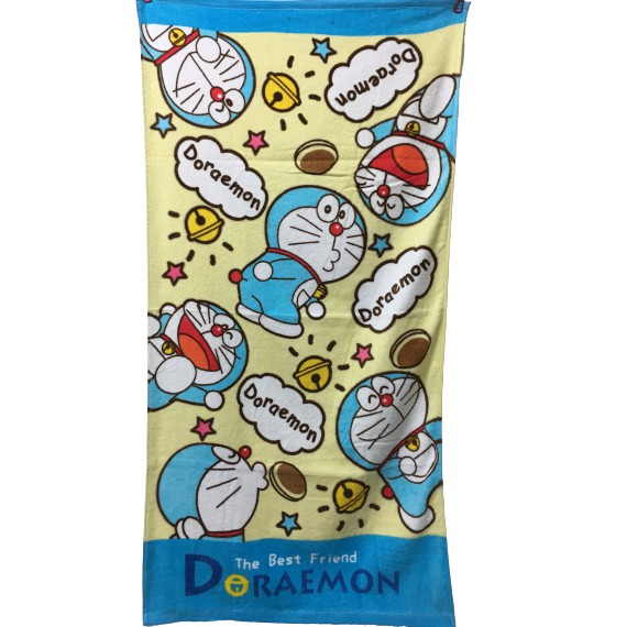 [現貨]卡通 哆啦A夢 Doraemon 小叮噹 毛巾 浴巾 沙灘巾 全棉 兒童 運動 游泳 沙灘巾 運動浴巾 生日禮物