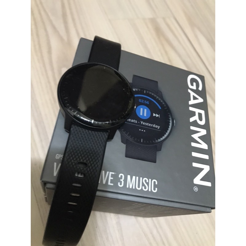 GARMIN VIVOACTIVE3 MUSIC GPS 音樂智慧手錶⌚️二手便宜賣 附盒子原廠說明書 充電線