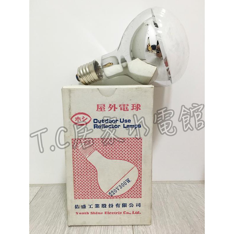 ｔ C水電 赤外線燈泡屋外燈泡紅外線燈泡取暖燈泡2v300w E40頭 蝦皮購物