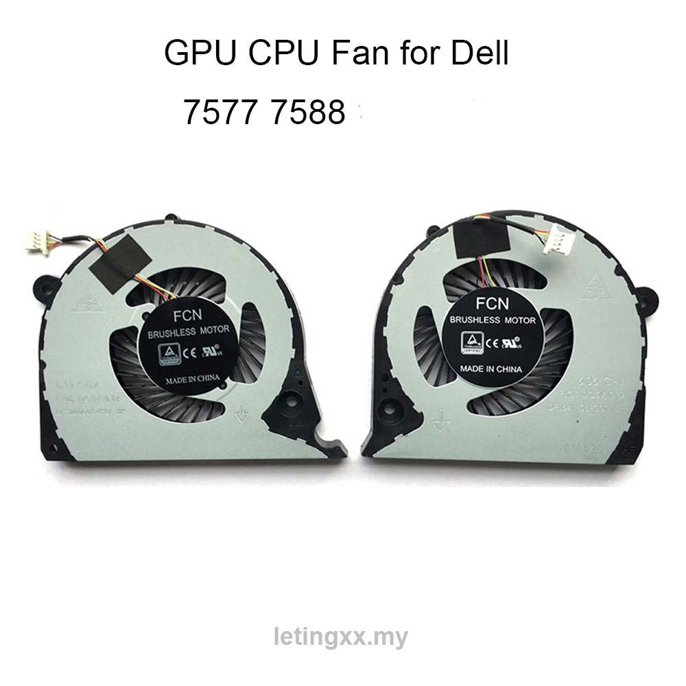 適用於 Dell Inspiron 15 7577 7588 Gpu 顯卡 Cpu 散熱器風扇的筆記本電腦冷卻風扇 Dc