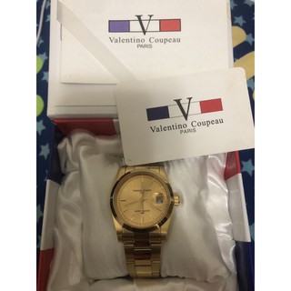 🔥免運🔥Valentino Coupeau范倫鐵諾 晶鑽時刻 情人對錶 V12168K全金