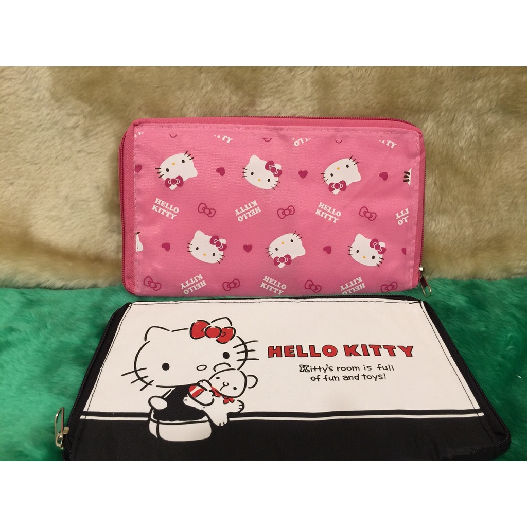 現貨全新 Hello Kitty 皮夾式折疊購物袋 Kitty 購物袋 環保袋 KT手提袋 KT折疊購物袋 Sanrio